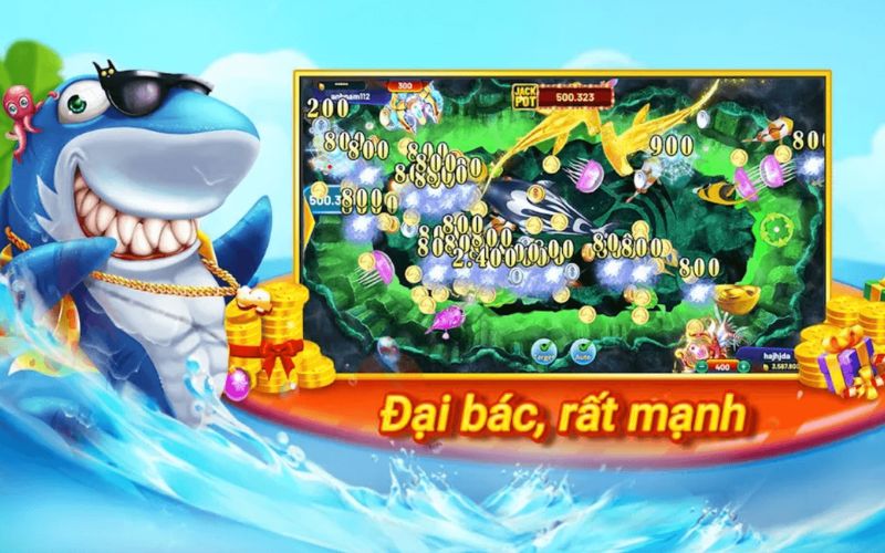 Săn kho báu bắn cá Mập Vàng GO789