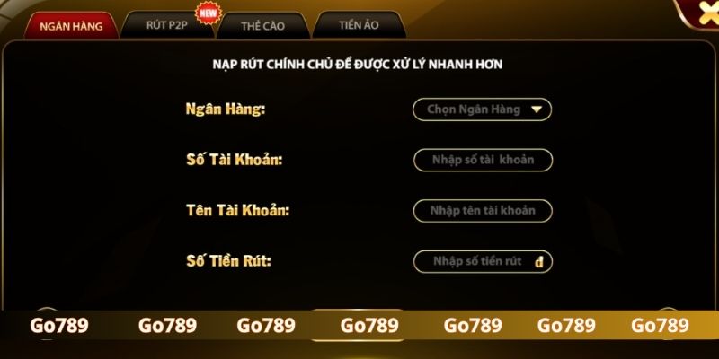 Cách rút tiền Go789 chuẩn cho newbie